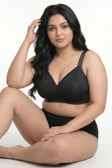 Zivame True Curv Cotton Laminated Non Wired Full Coverage Minimiser Bra - Forged Iron — image 5